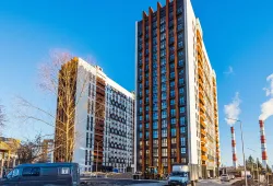 Полусухая стяжка пола в многоквартирном доме в ЖК Тетра