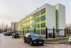 Полусухая стяжка пола в школе № 34 в Нижнем Новгороде