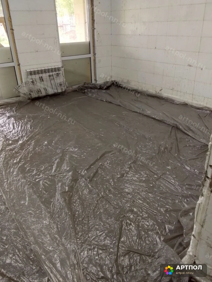 Полусухая стяжка пола 80 мм, 140 м² — г. Павлово: ход работ