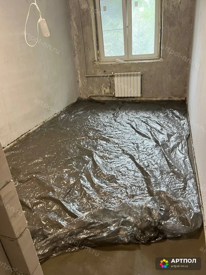 Полусухая стяжка пола 60 мм, 49 м² — Нижний Новгород: ход работ