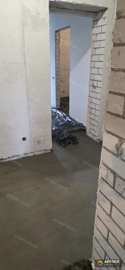 Полусухая стяжка пола 77 мм, 64.5 м² — Нижний Новгород, Приокский р-н: ход работ